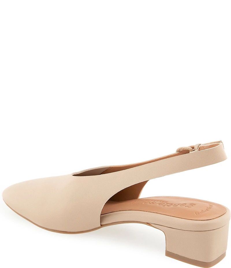 Gentle Souls Kellis Sling Leather Block Heel Pumps