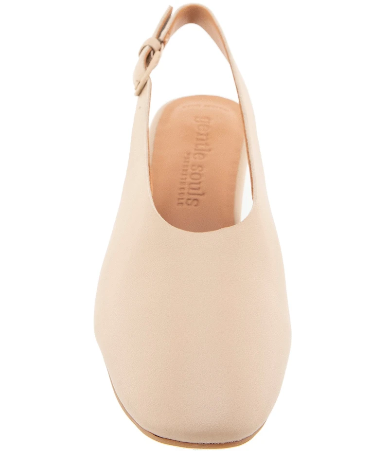 Gentle Souls Kellis Sling Leather Block Heel Pumps