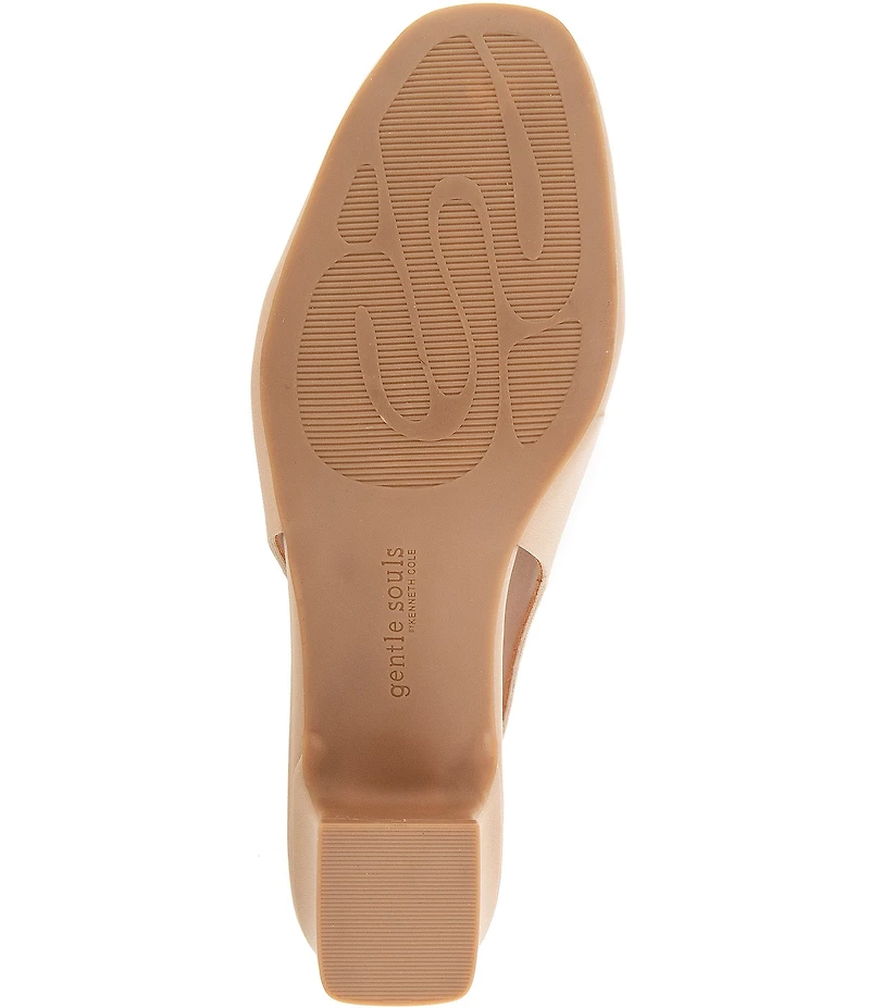Gentle Souls Kellis Sling Leather Block Heel Pumps