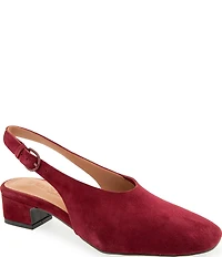 Gentle Souls Kellis Sling Suede Block Heel Pumps