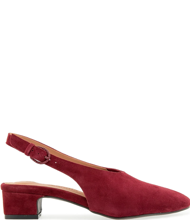 Gentle Souls Kellis Sling Suede Block Heel Pumps