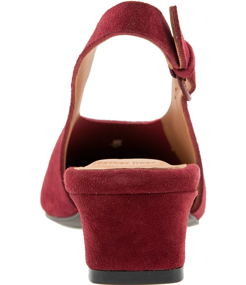 Gentle Souls Kellis Sling Suede Block Heel Pumps