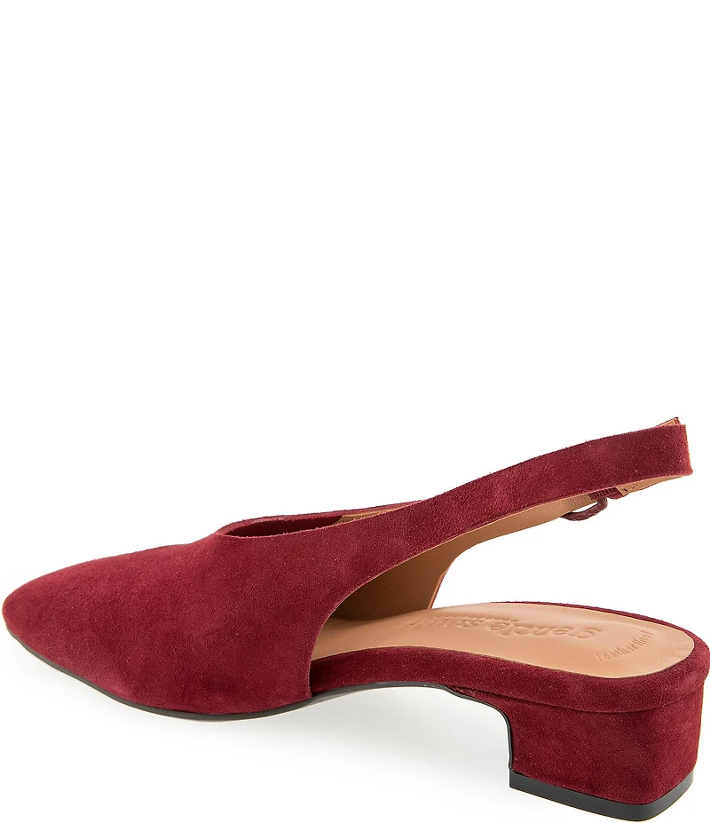 Gentle Souls Kellis Sling Suede Block Heel Pumps