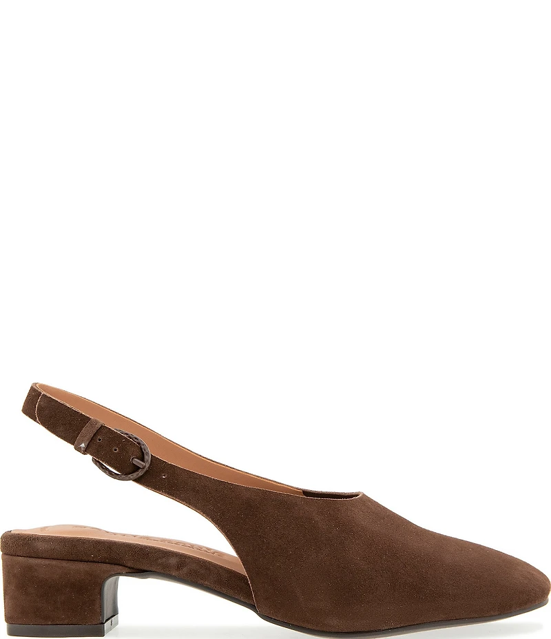 Gentle Souls Kellis Sling Suede Block Heel Pumps