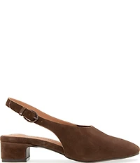 Gentle Souls Kellis Sling Suede Block Heel Pumps