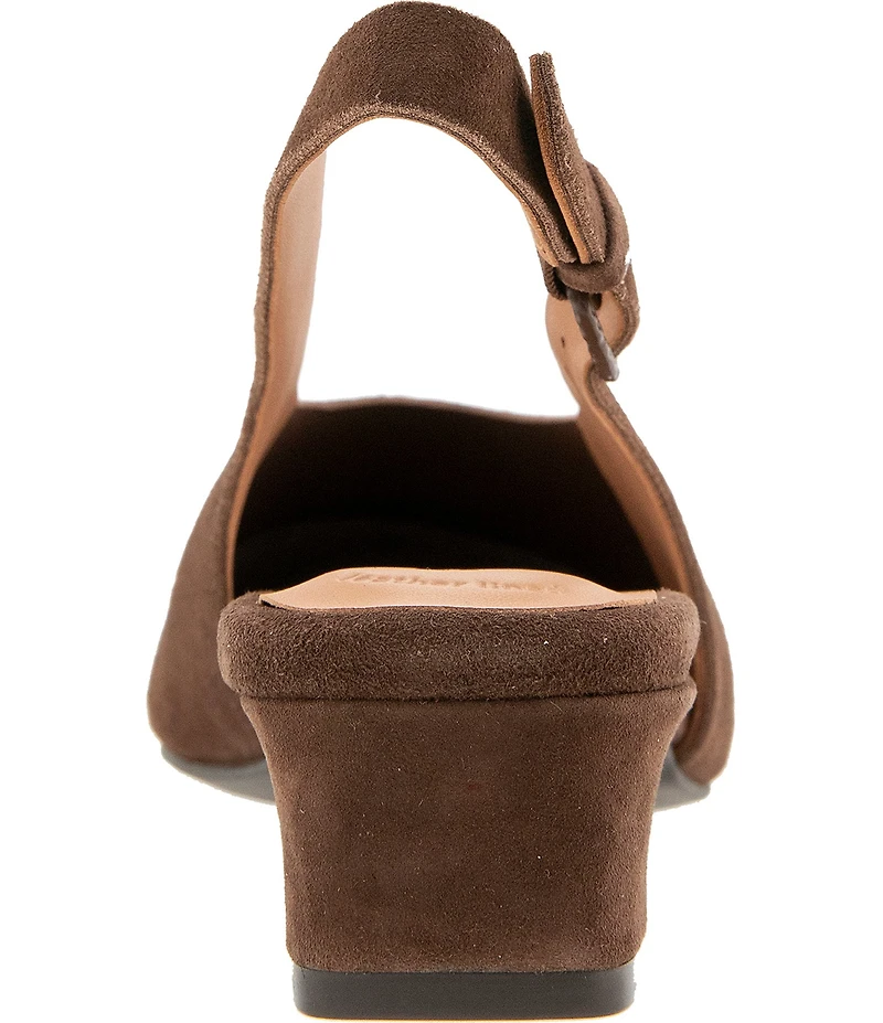 Gentle Souls Kellis Sling Suede Block Heel Pumps