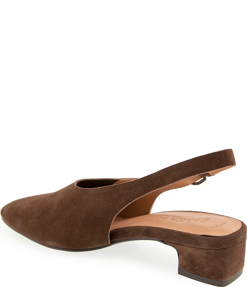 Gentle Souls Kellis Sling Suede Block Heel Pumps