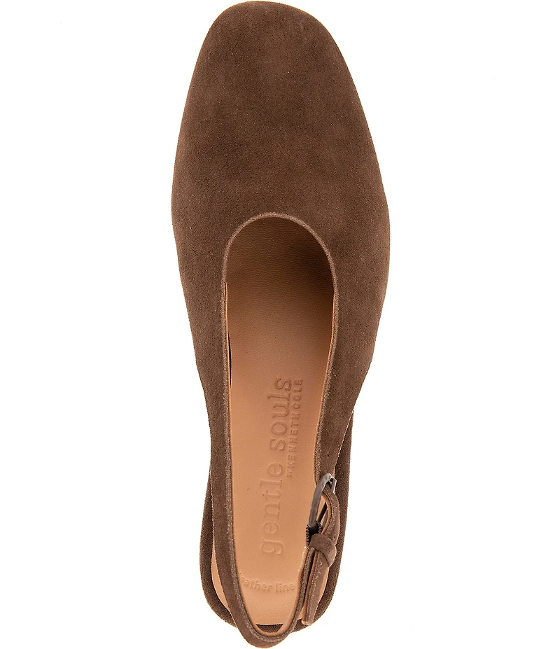 Gentle Souls Kellis Sling Suede Block Heel Pumps