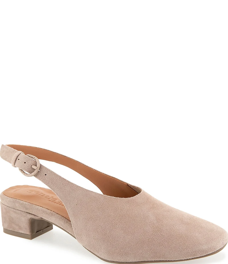 Gentle Souls Kellis Suede Buckled Slingback Pumps