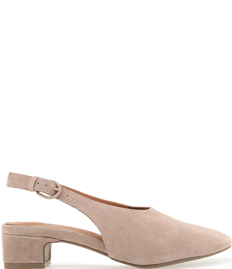 Gentle Souls Kellis Suede Buckled Slingback Pumps