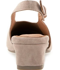 Gentle Souls Kellis Suede Buckled Slingback Pumps
