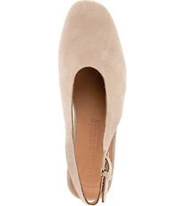 Gentle Souls Kellis Suede Buckled Slingback Pumps