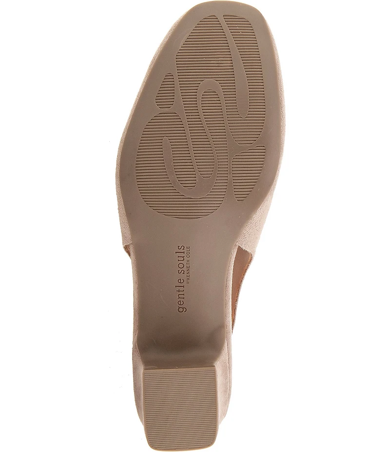 Gentle Souls Kellis Suede Buckled Slingback Pumps