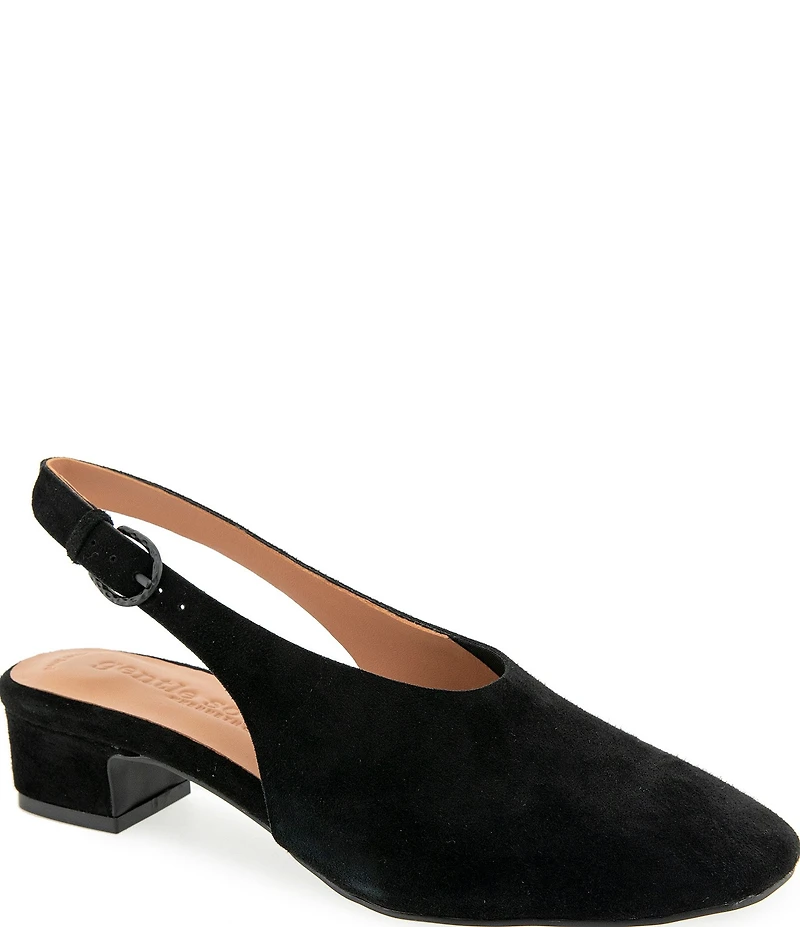Gentle Souls Kellis Suede Buckled Slingback Pumps
