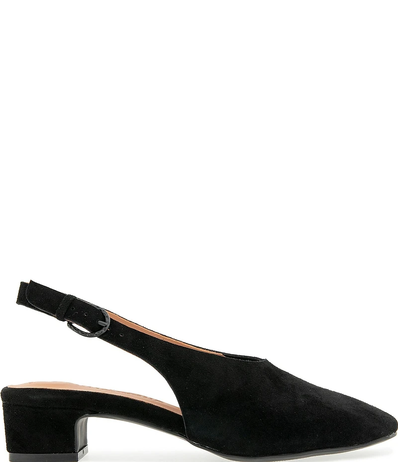 Gentle Souls Kellis Suede Buckled Slingback Pumps
