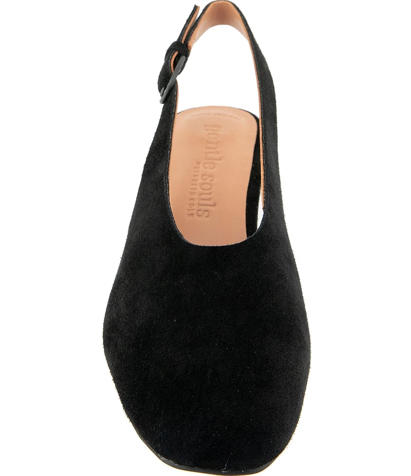 Gentle Souls Kellis Suede Buckled Slingback Pumps