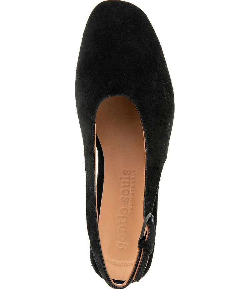 Gentle Souls Kellis Suede Buckled Slingback Pumps