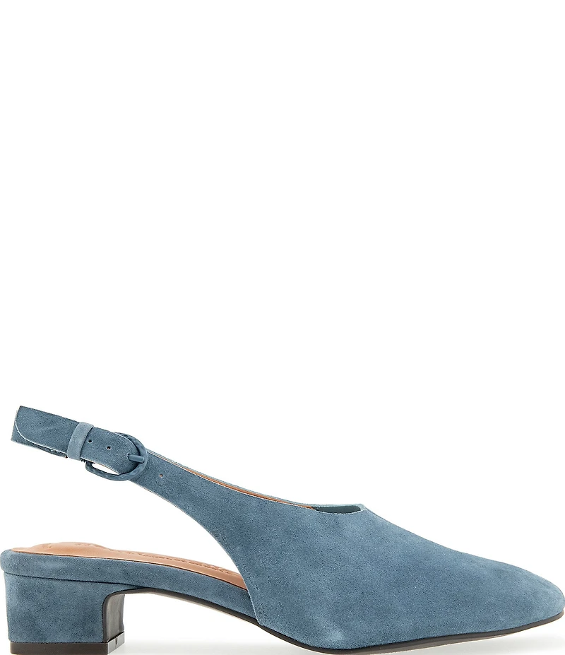 Gentle Souls Kellis Suede Buckled Slingback Pumps