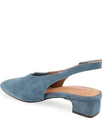 Gentle Souls Kellis Suede Buckled Slingback Pumps
