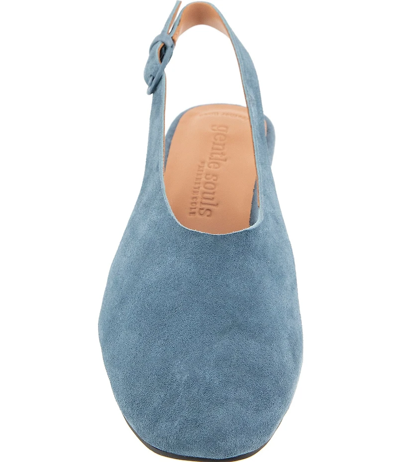 Gentle Souls Kellis Suede Buckled Slingback Pumps