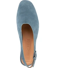 Gentle Souls Kellis Suede Buckled Slingback Pumps
