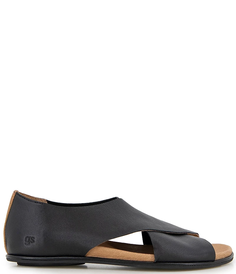 Gentle Souls Laniey Leather Criss-Cross Band Flat Sandals