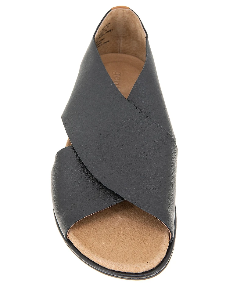 Gentle Souls Laniey Leather Criss-Cross Band Flat Sandals