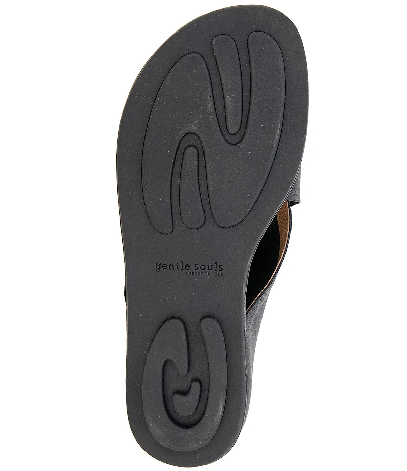 Gentle Souls Laniey Leather Criss-Cross Band Flat Sandals