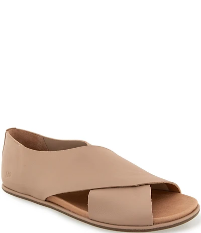Gentle Souls Laniey Leather Criss-Cross Band Flat Sandals
