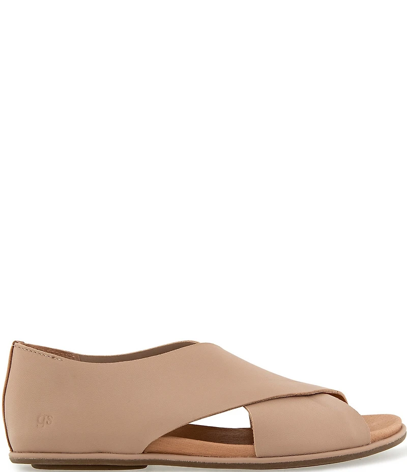 Gentle Souls Laniey Leather Criss-Cross Band Flat Sandals