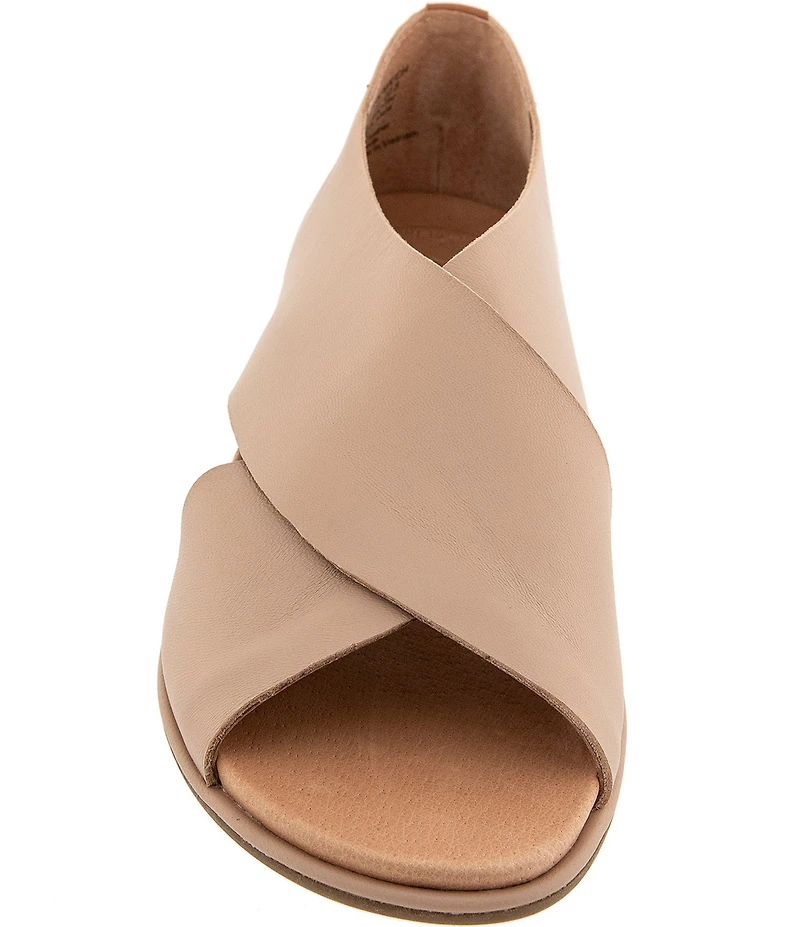 Gentle Souls Laniey Leather Criss-Cross Band Flat Sandals