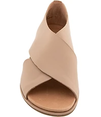 Gentle Souls Laniey Leather Criss-Cross Band Flat Sandals