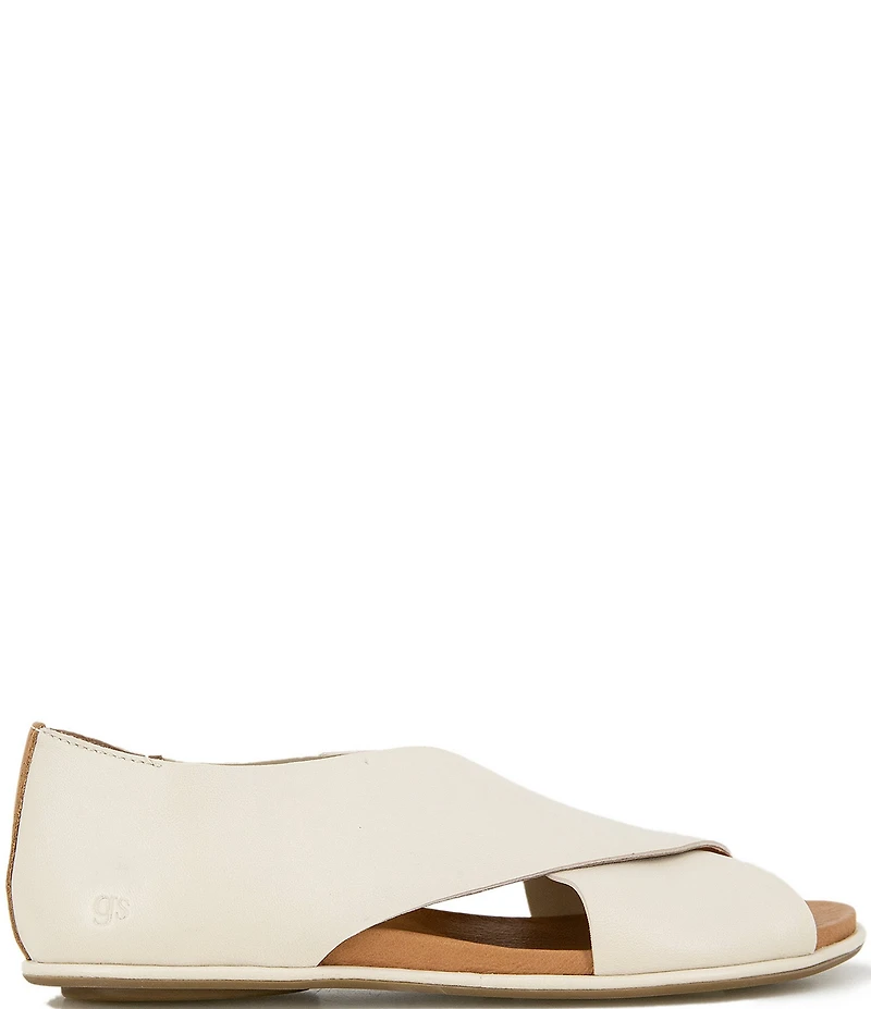 Gentle Souls Laniey Leather Criss-Cross Band Flat Sandals