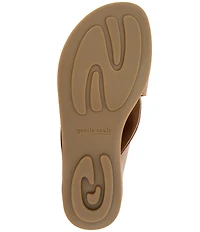 Gentle Souls Laniey Leather Criss-Cross Band Flat Sandals