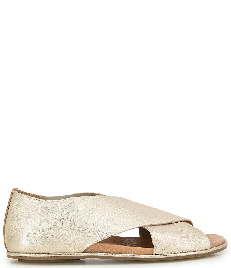 Gentle Souls Laniey Metallic Leather Flat Sandals