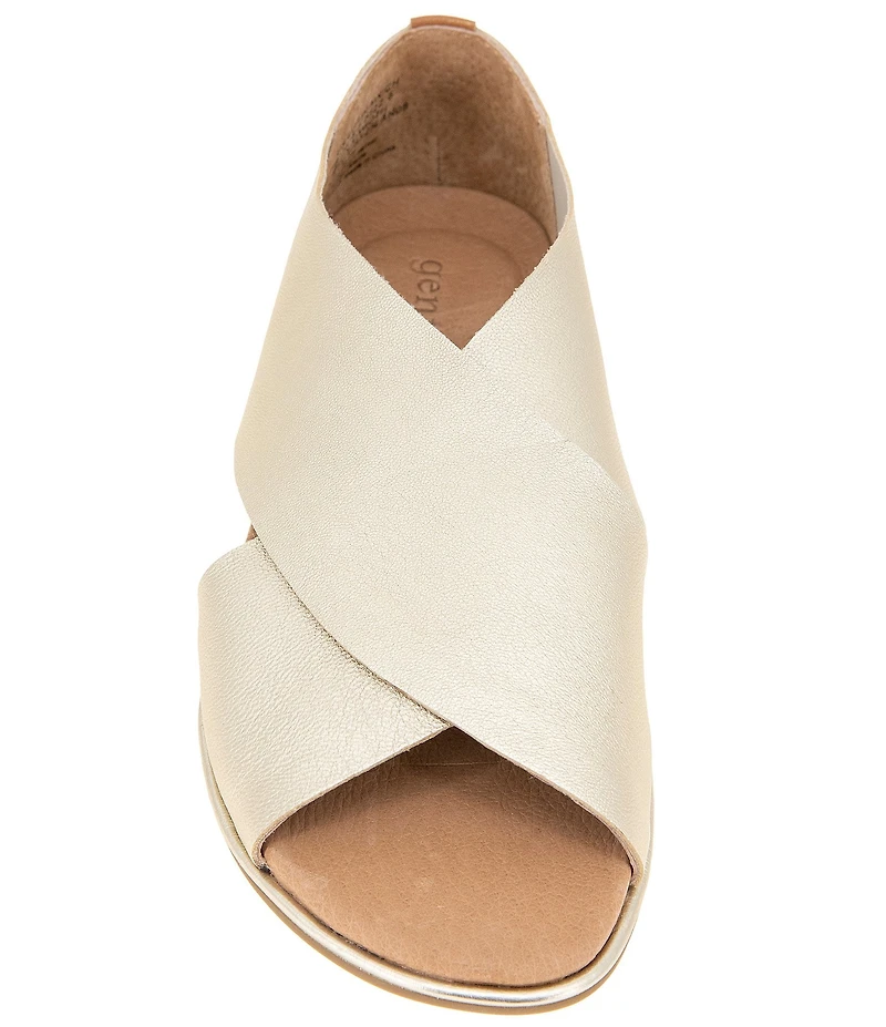 Gentle Souls Laniey Metallic Leather Flat Sandals