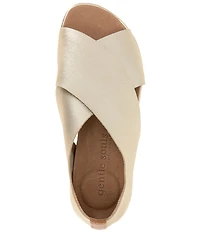 Gentle Souls Laniey Metallic Leather Flat Sandals