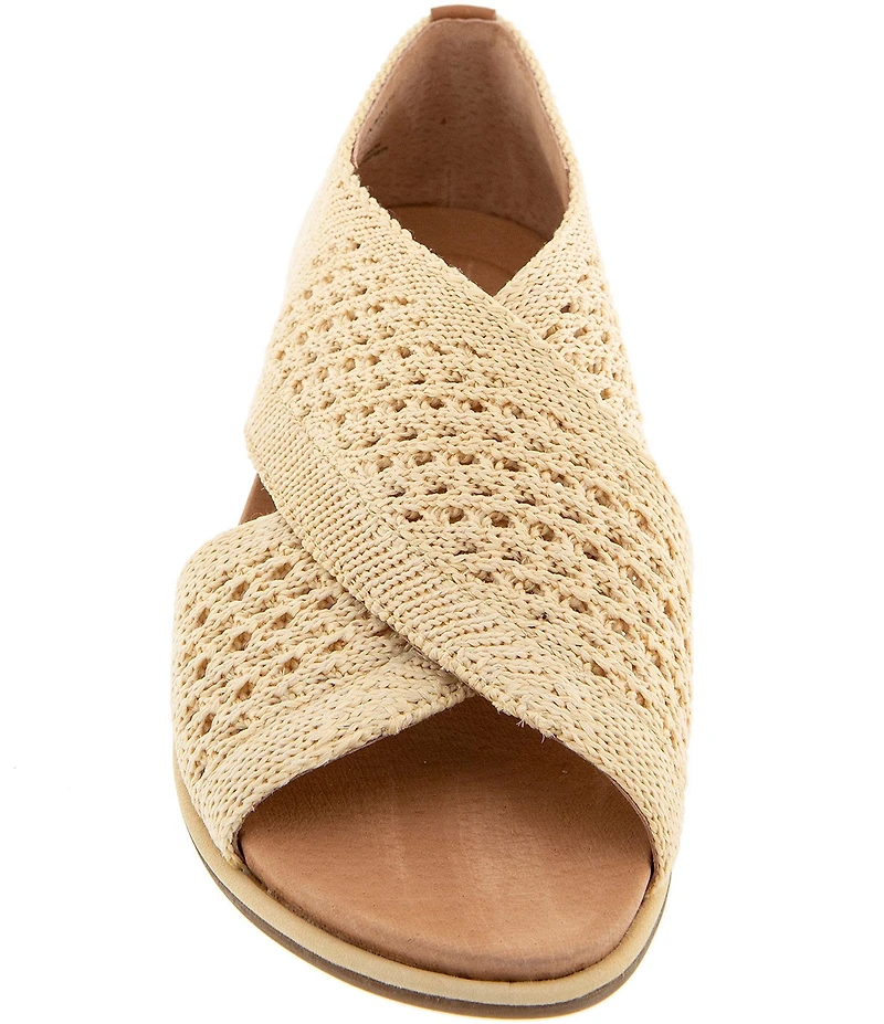 Gentle Souls Laniey Stretch Knit Cross Strap Sandals