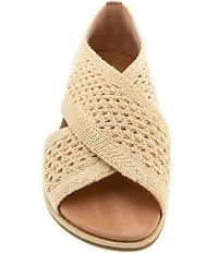 Gentle Souls Laniey Stretch Knit Cross Strap Sandals