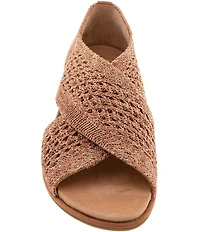 Gentle Souls Laniey Stretch Knit Cross Strap Sandals