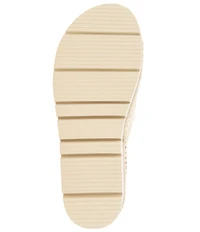 Gentle Souls Leilani Metallic Leather Espadrille Platform Slide Sandals