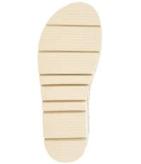 Gentle Souls Leilani Metallic Leather Espadrille Platform Slide Sandals