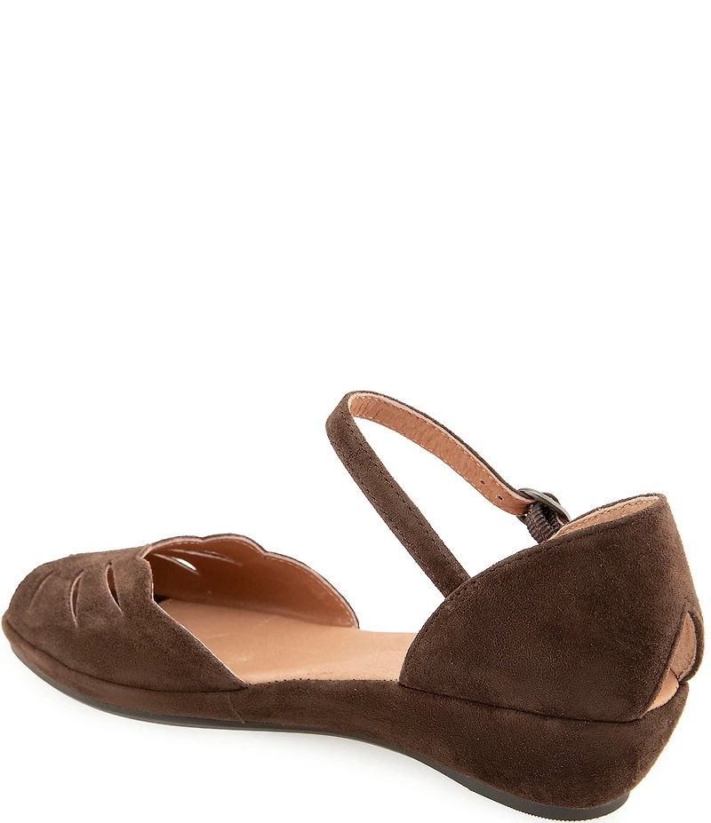 Gentle Souls Lilymoon Suede Ankle Strap Wedge Sandals