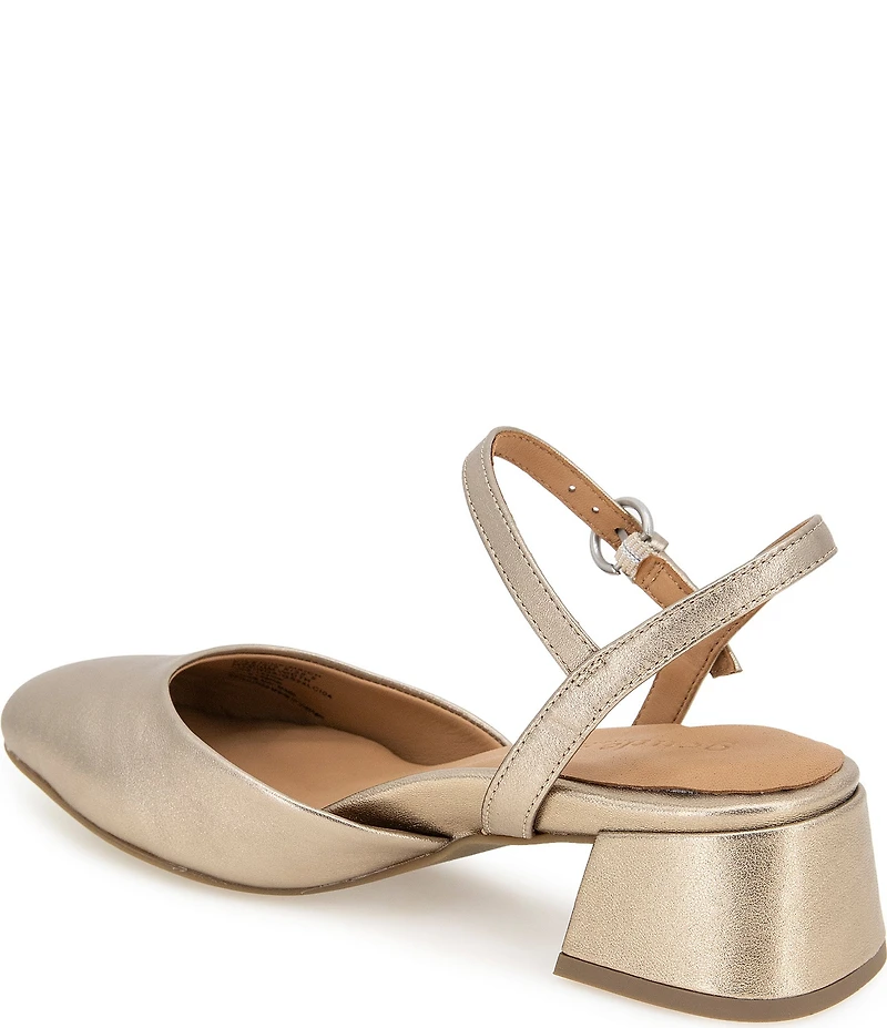 Gentle Souls Lucinda Metallic Leather Ankle Strap Pumps
