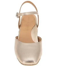 Gentle Souls Lucinda Metallic Leather Ankle Strap Pumps