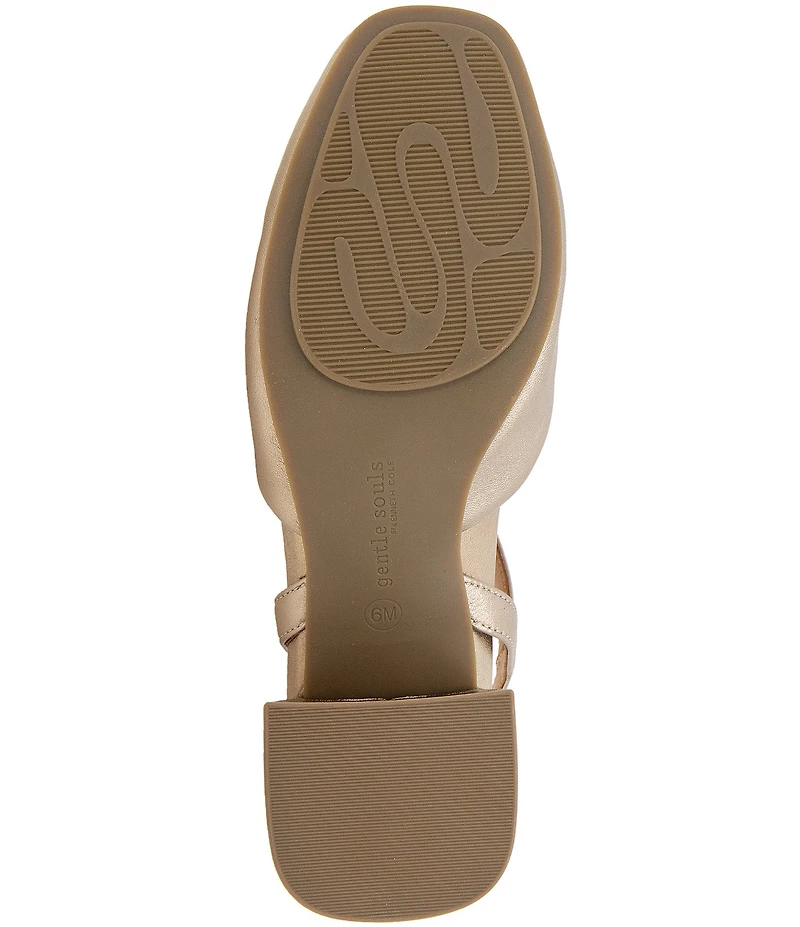 Gentle Souls Lucinda Metallic Leather Ankle Strap Pumps
