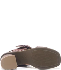 Gentle Souls Madylyn Woven Leather Block Heel Sandals