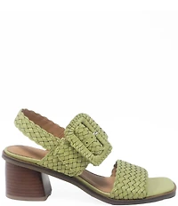 Gentle Souls Madylyn Woven Leather Block Heel Sandals