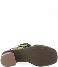 Gentle Souls Madylyn Woven Leather Block Heel Sandals