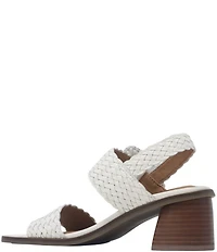 Gentle Souls Madylyn Woven Leather Block Heel Sandals